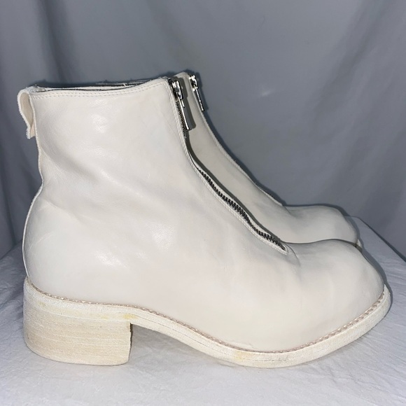 Guidi *NEW* PL1 White Soft Horse Full Grain Front Zip Ankle Boots - Picture 7 of 17